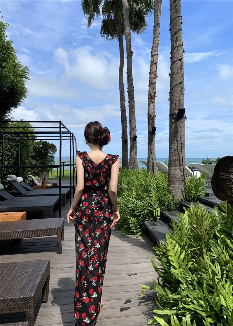 【dress】花柄ワンピース　M24907