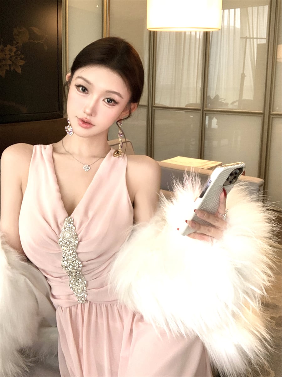 【dress】Vネックデートワンピース　M29680