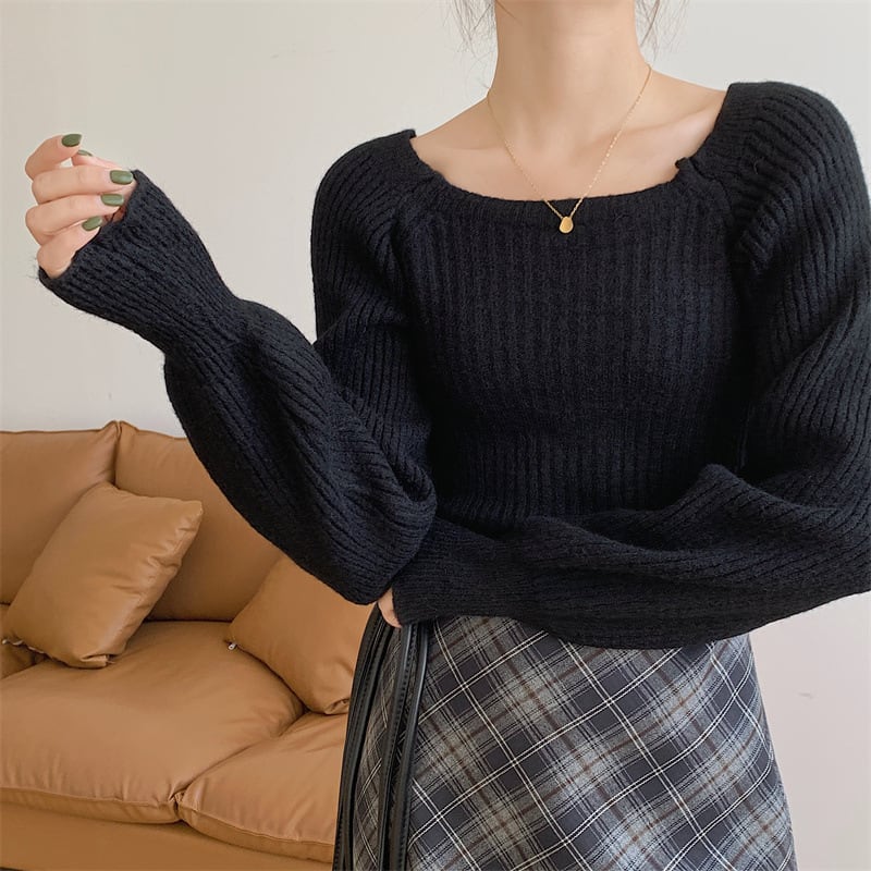 【tops】ニットトップス　M27328