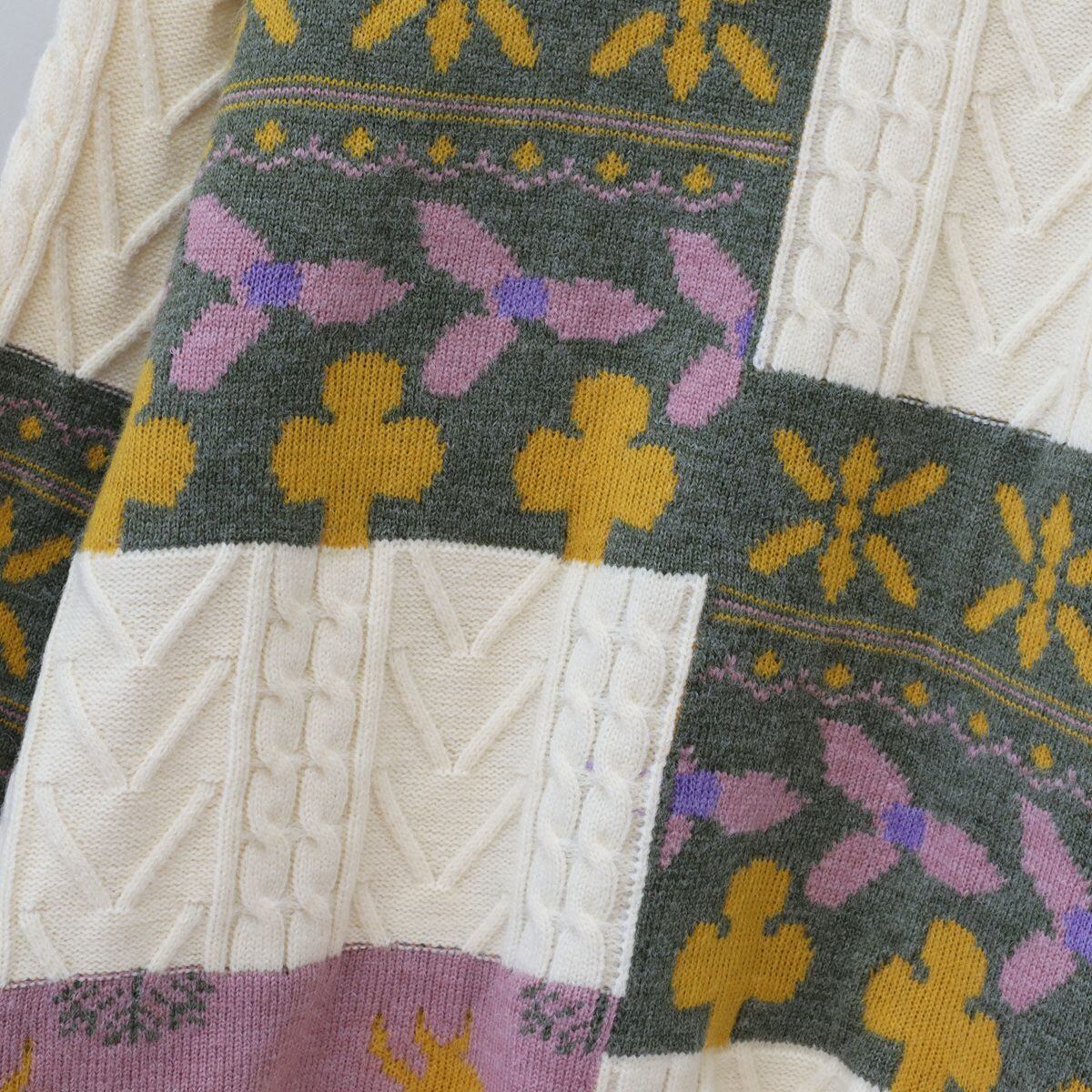 【tops】ドッキングニットセーター　M19099