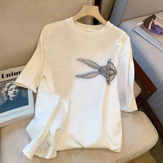 【tops】ラウンドネック半袖TシャツF7893