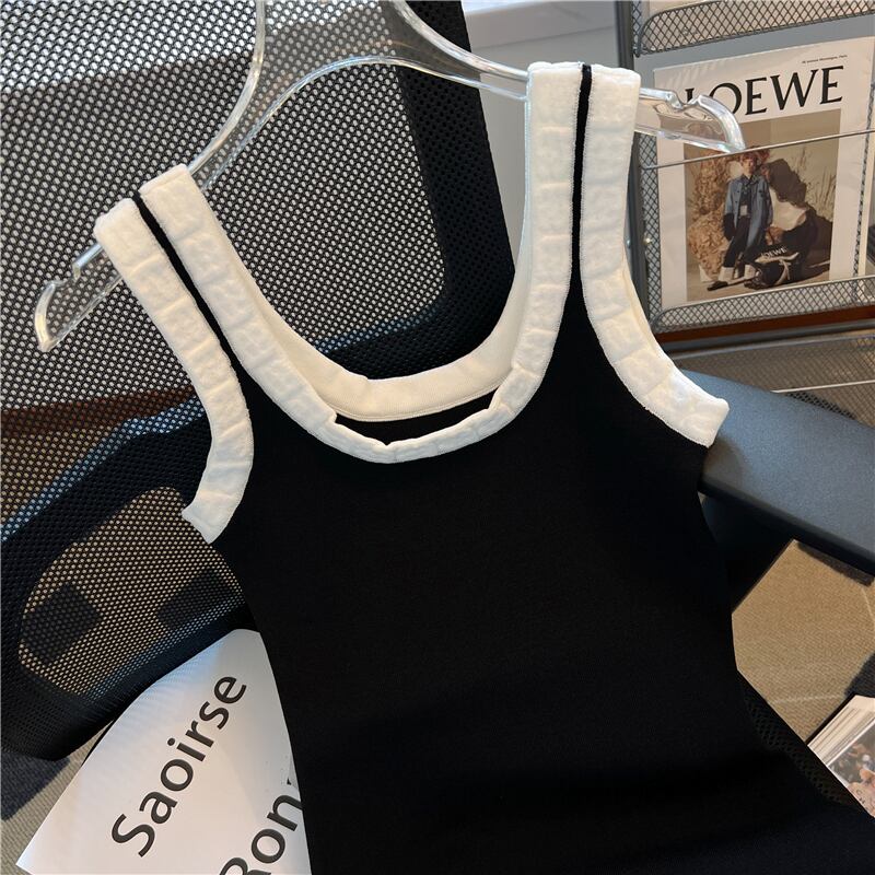 【dress】ノースリーブニットワンピースF7480