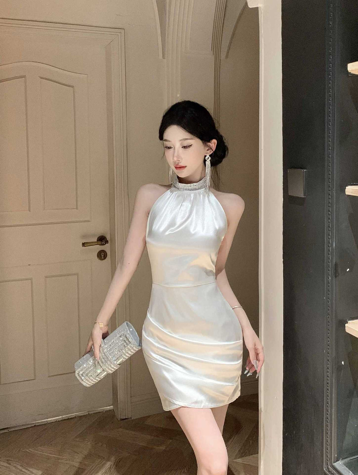 【dress】ホルターネックワンピース　M25075