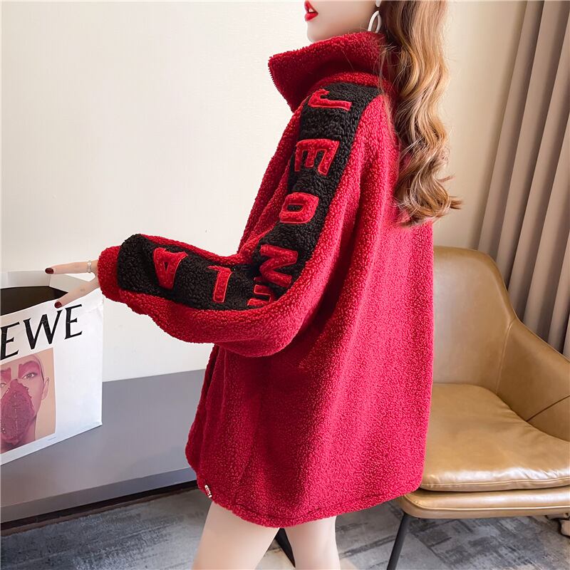 【tops】好感度UP〜気質満点トップススタンドネック裏起毛厚手合わせやすいパーカー G10252