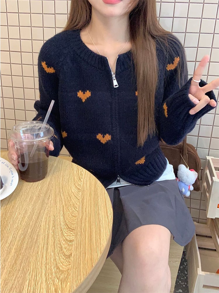 【outer】ファスナーニットカーデ　M26351
