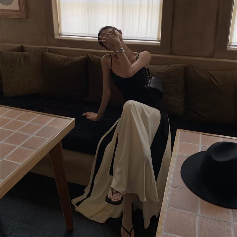【dress】ロングキャミワンピース Q8394