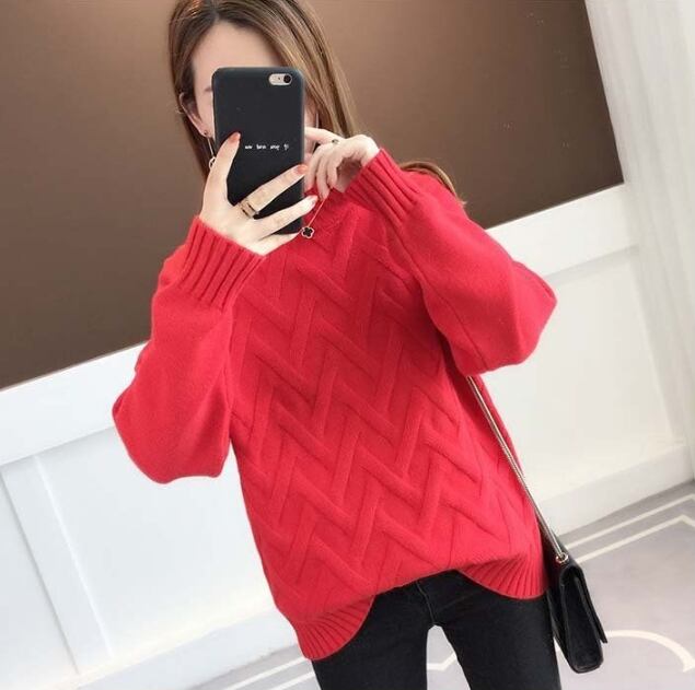 【tops】ハーフネックニットセーターG18054