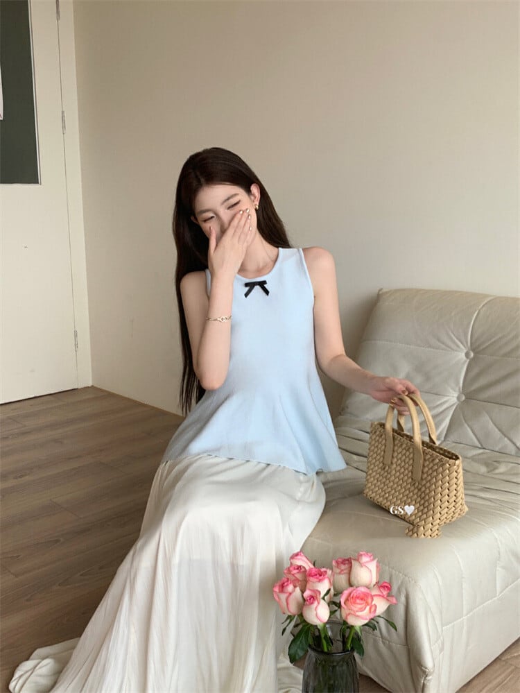 【tops】ノースリーブニットトップス　M30255