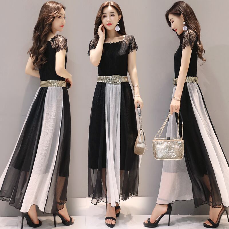 【dress】ファッション気質満点エレガントプリント体型カバー着痩せワンピース G0533