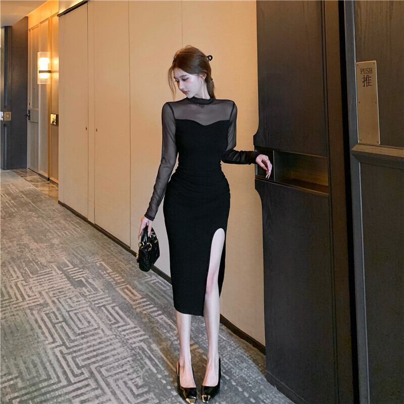 【dress】チュールドッキングワンピース　M26455