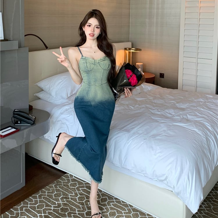【dress】デニムキャミワンピース　M24852