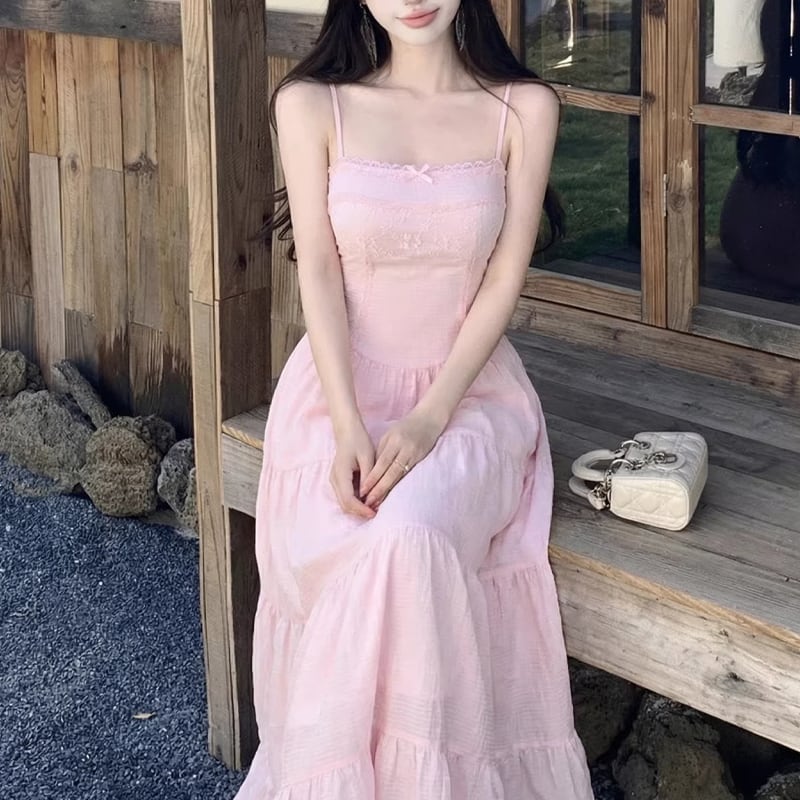 【dress】ロングキャミワンピース Q8250