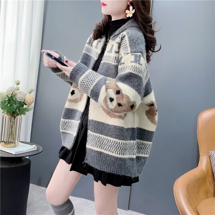 【outer】カートゥーンニットカーデ　M27783