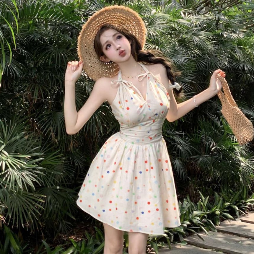 【dress】ホルターネックワンピース　M24052