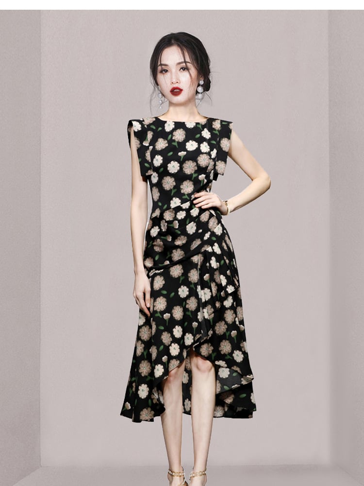【dress】プリントワンピース　M25218
