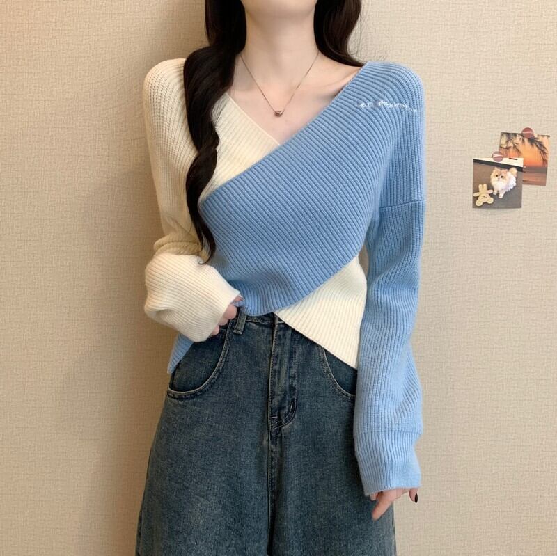 【tops】クロスニットトップス　M28275