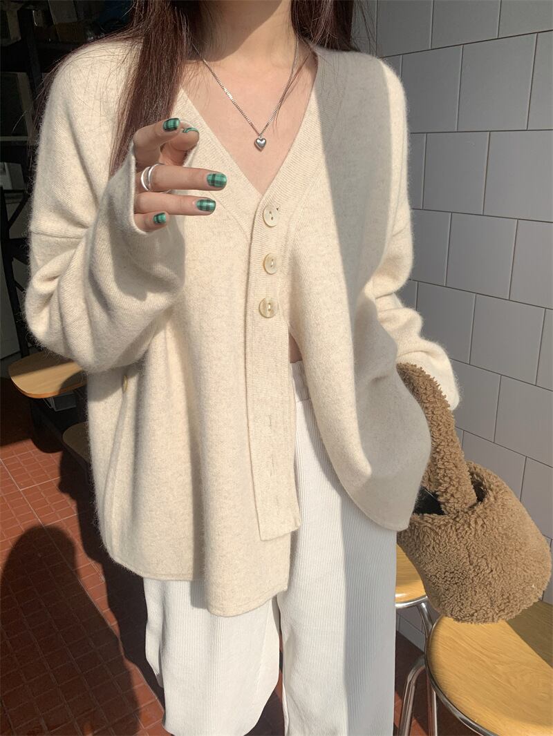 【outer】Vネックニットカーデ　M27161