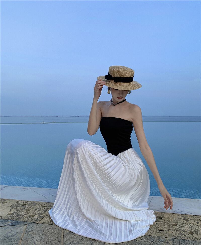 【dress】ギャザーベアトップワンピース G20116