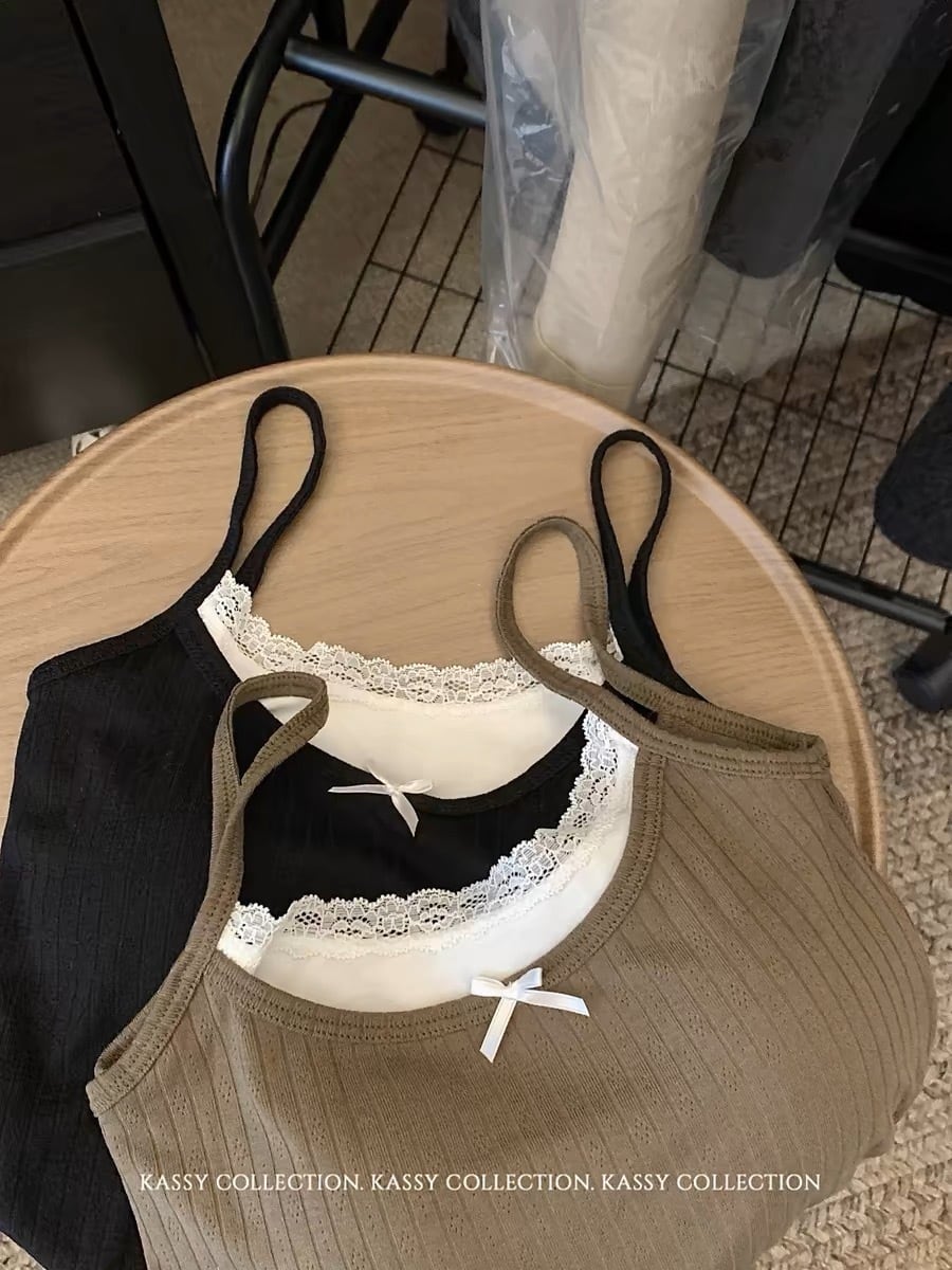 【tops】レース切り替えキャミソール　M29787