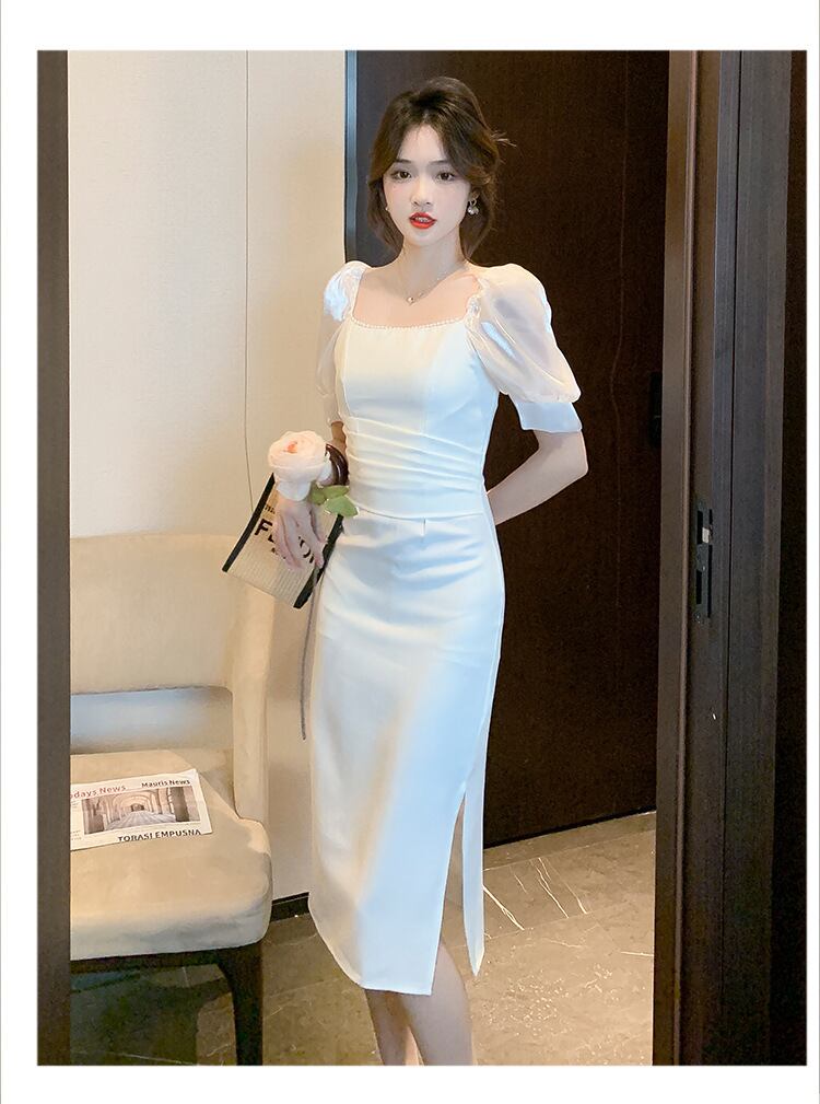 【dress】パフスリーブワンピース G20628