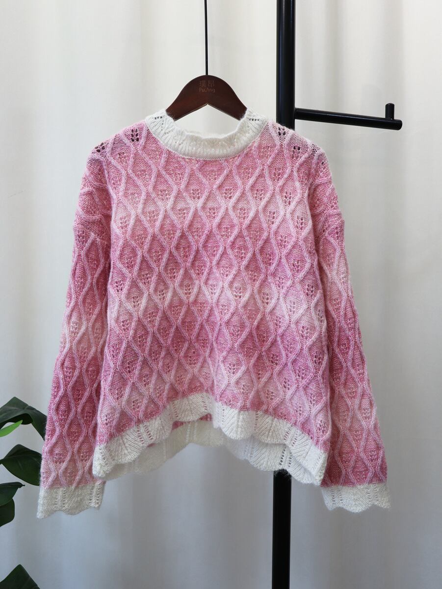 【tops】クルーネックニットセーター　M18525