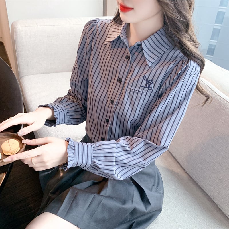 【tops】POLOネックシャツトップス　M25340