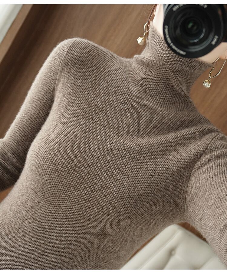 【tops】ハイネックニットプルオーバー　M19162