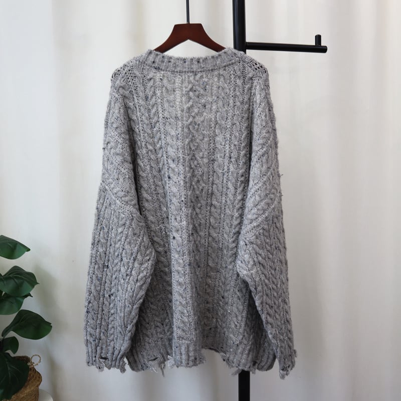 【outer】Vネックニットカーデ　M26371