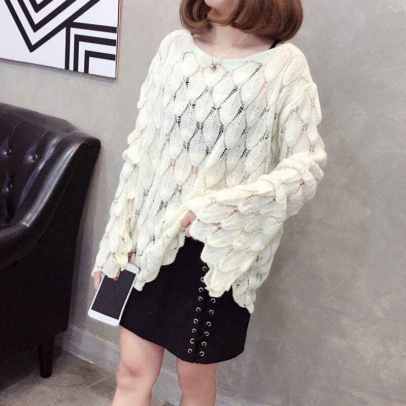 【tops】カットワークニットセーター　M18155