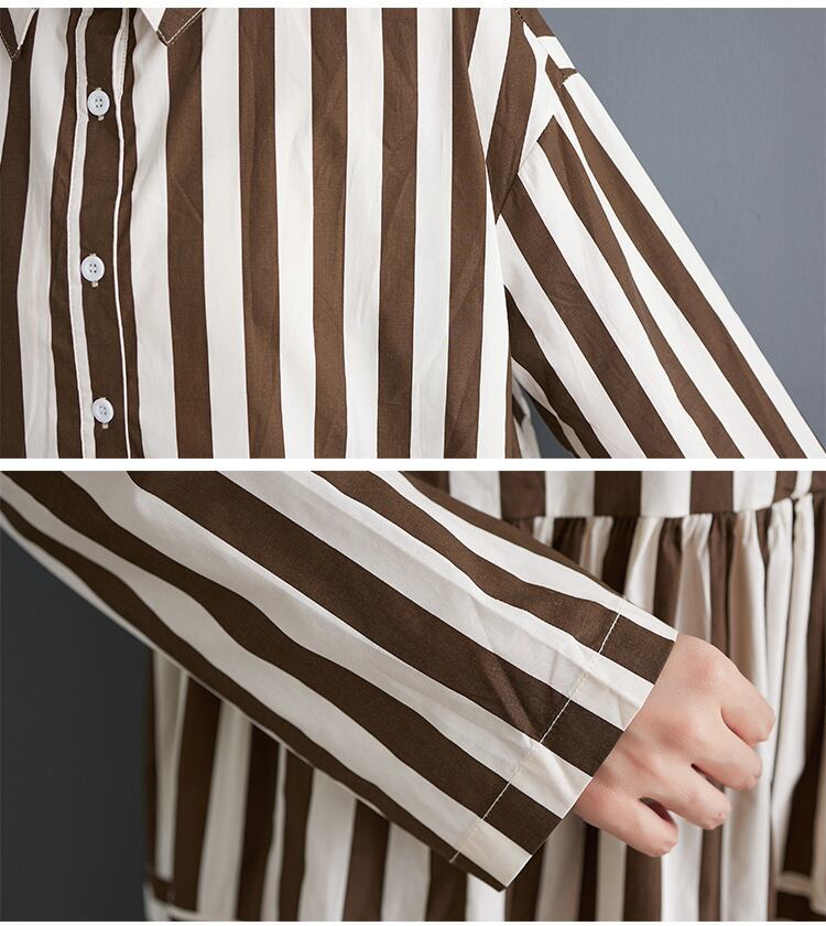 【dress】POLOネックシャツワンピース　M18947