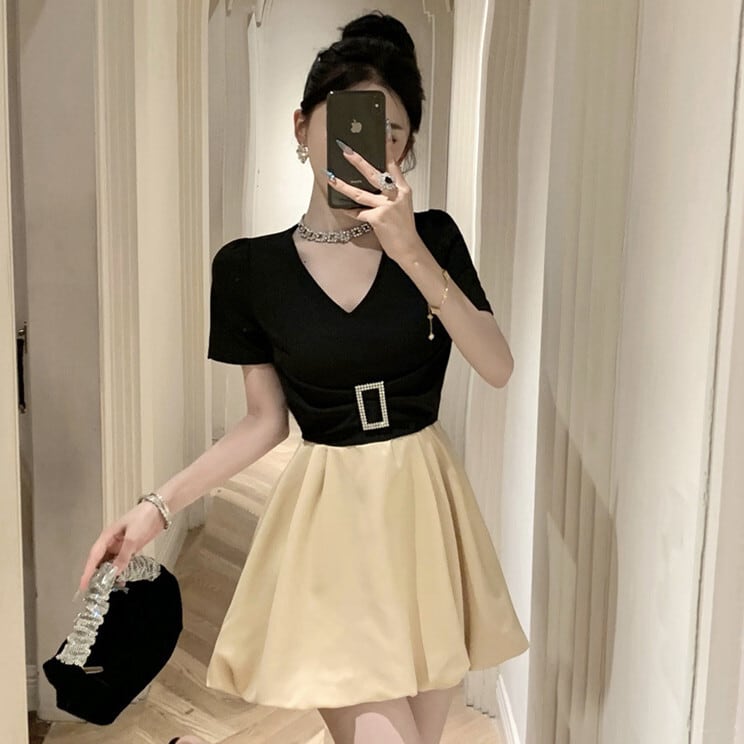 【dress】切り替えワンピース　M23965