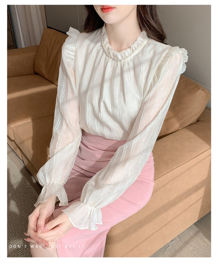 【tops】レースシャツトップス　M28878