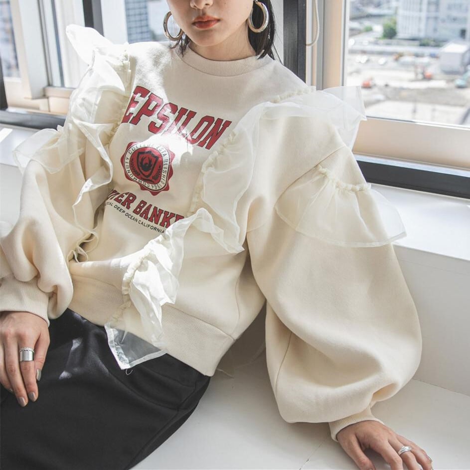 【tops】チュールコンビプルオーバー　M28373