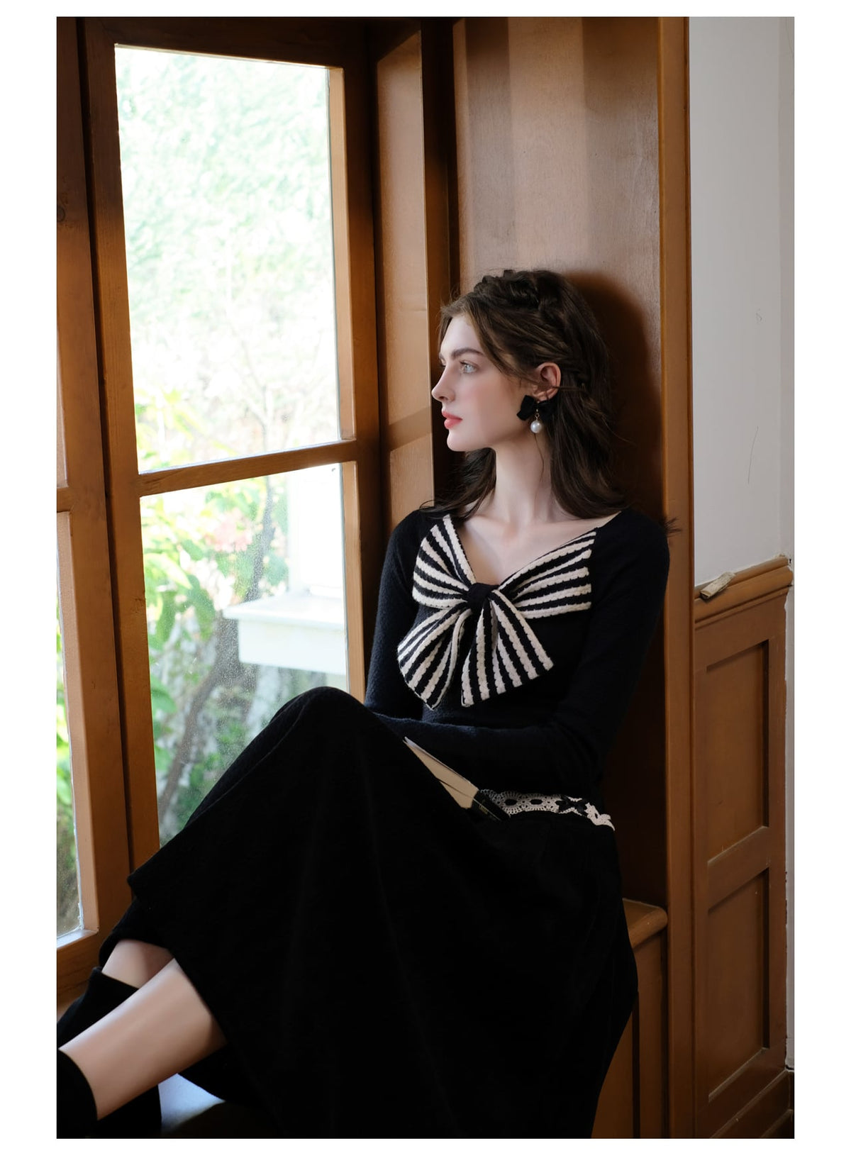 【tops】リボンニットトップス　N2795