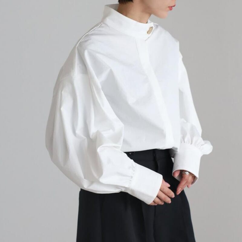 【tops】スタントカラーシャツ Q7084