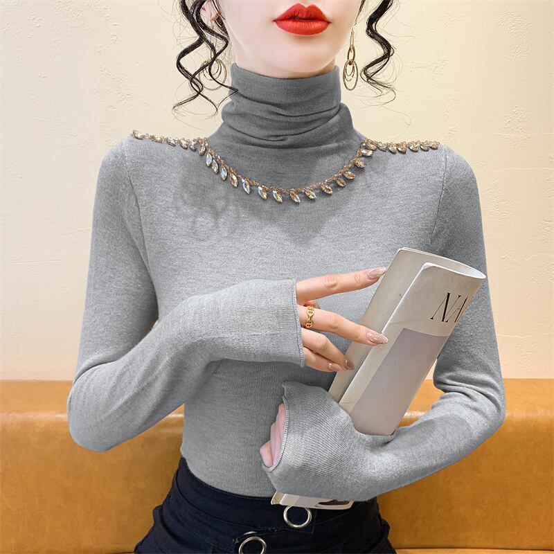 【tops】ビジューニットトップス　M27731