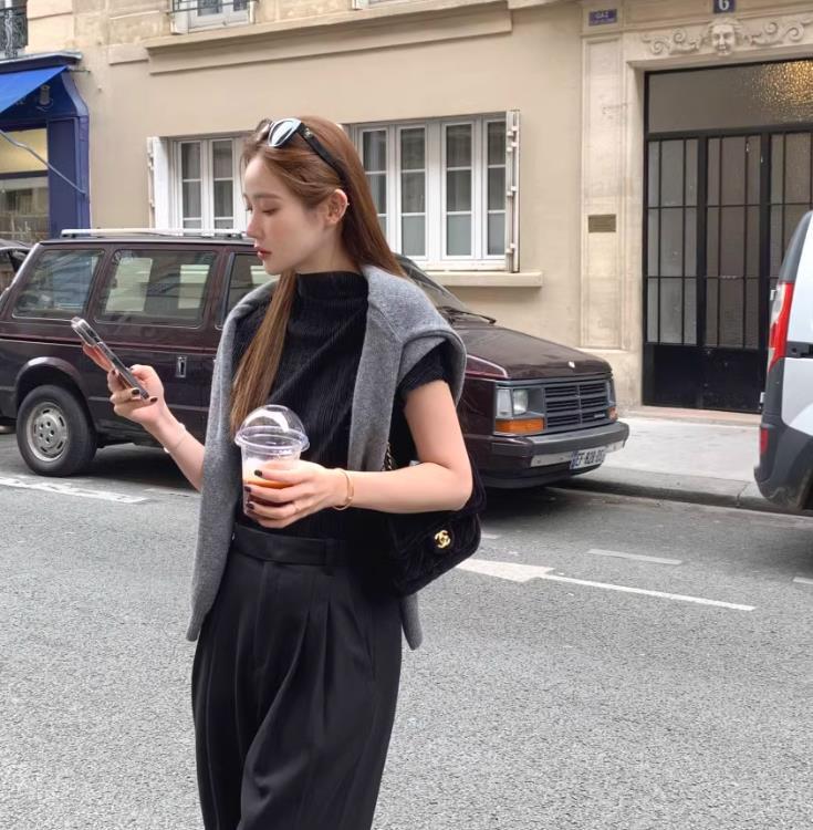 【tops】5色ハーフネックＴシャツF7422