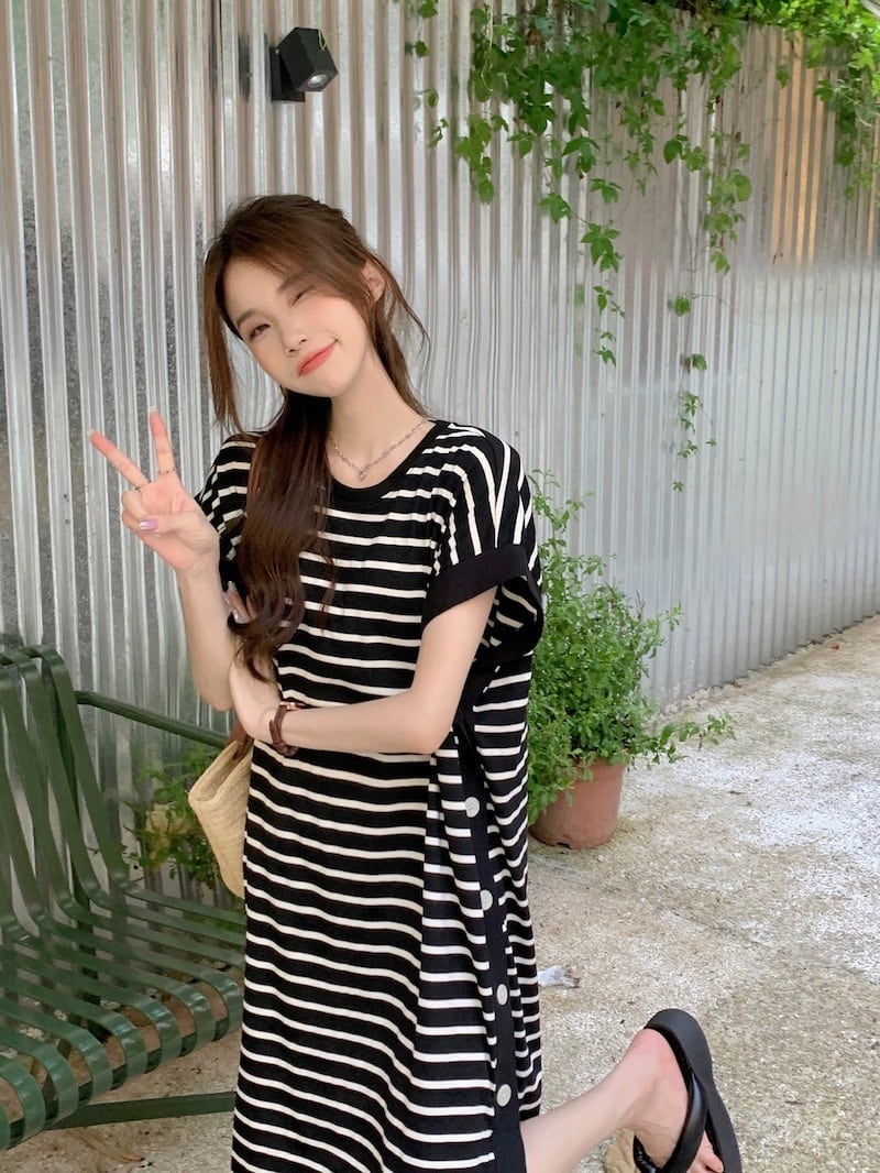 【dress】ボーダー柄ワンピース　M25123