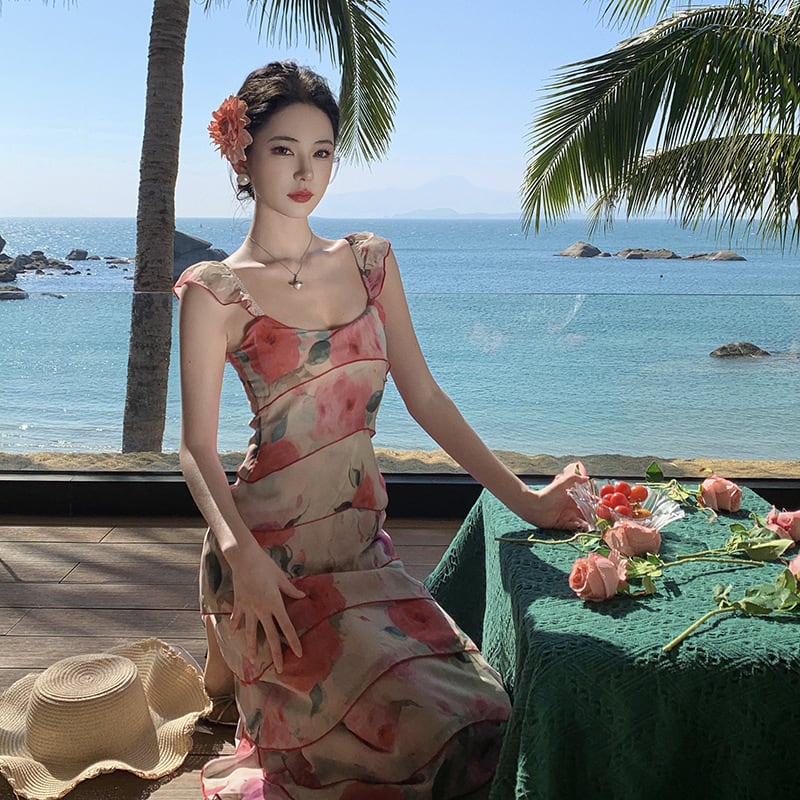 【dress】プリントキャミワンピース　M30177