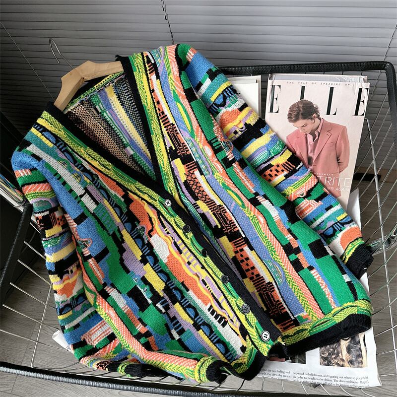 【outer】Vネックニットカーデ　M18427