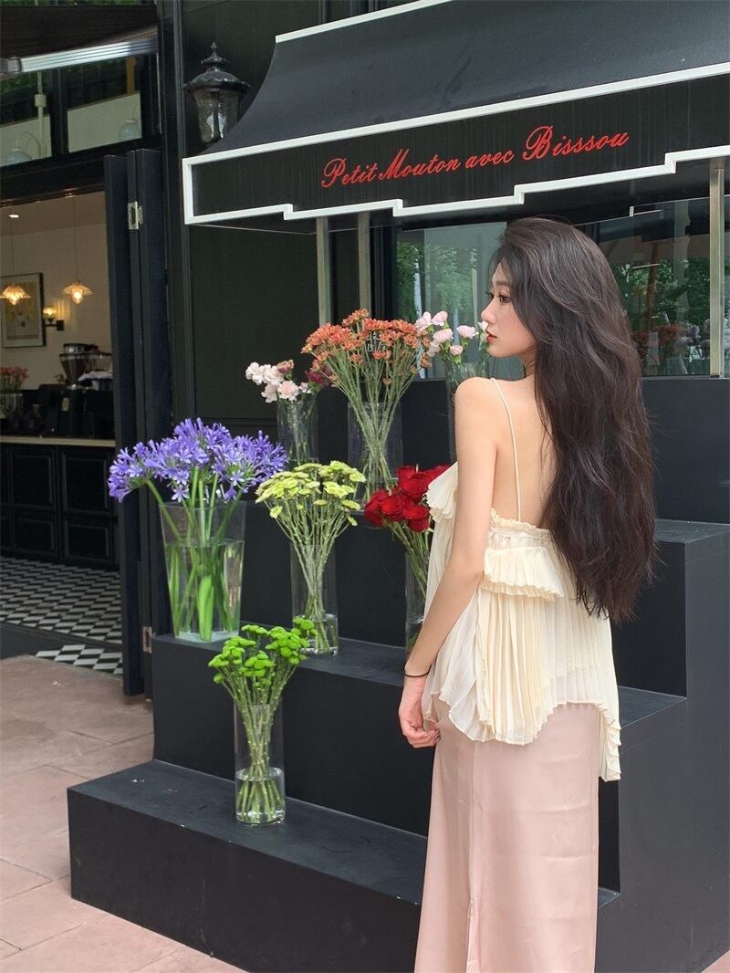 【tops】シフォンギャザーキャミソールG20098