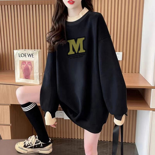 【tops】裹起毛プリントプルオーバー　M28809