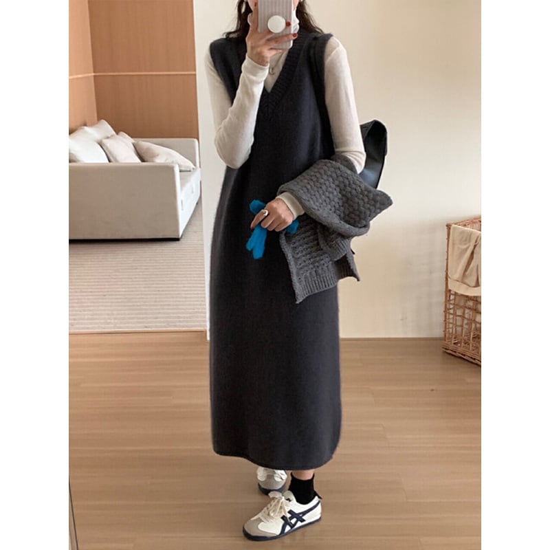 【dress】ニットベストワンピース　M26016