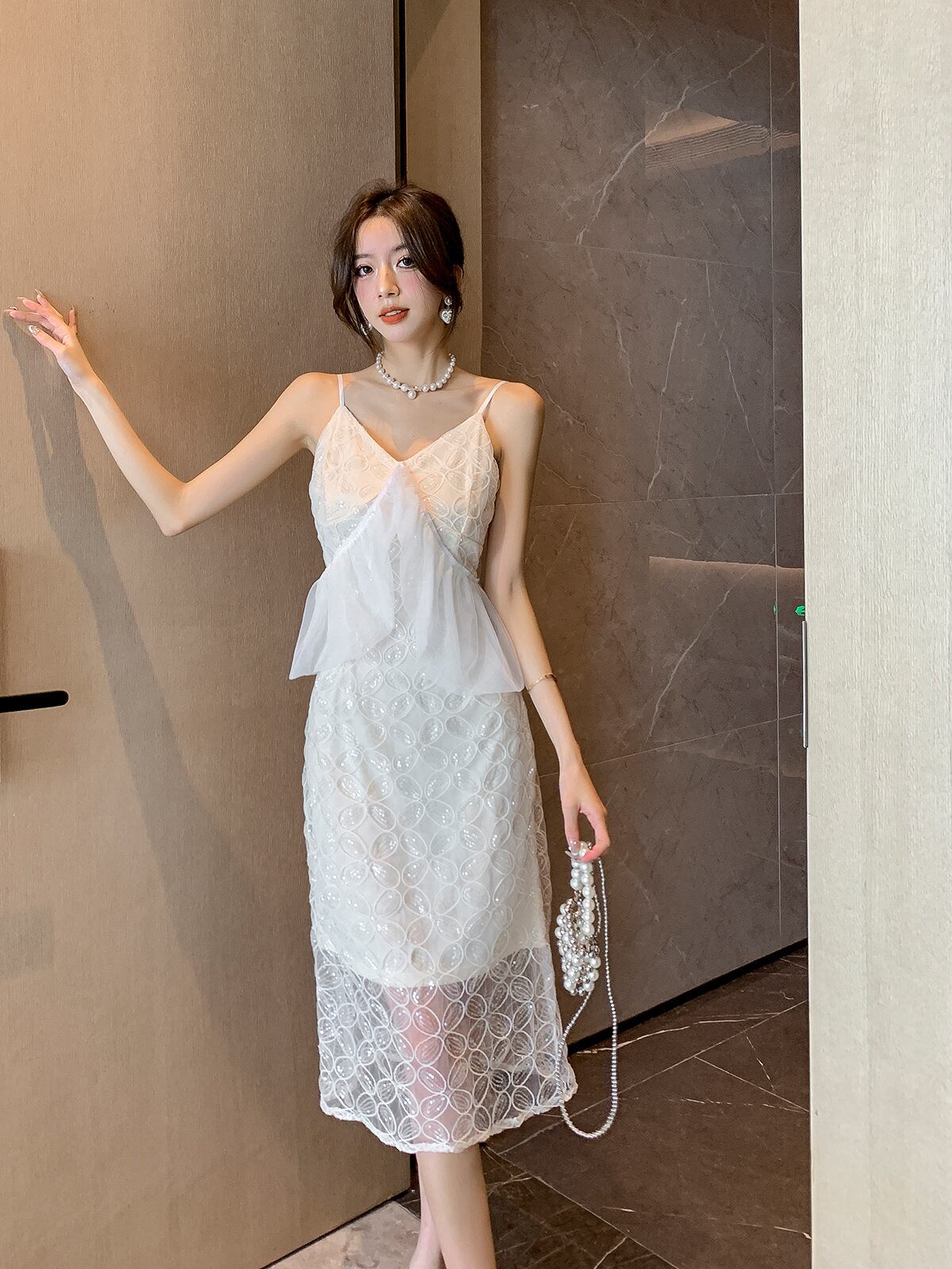 【dress】フリルキャミワンピースG20065