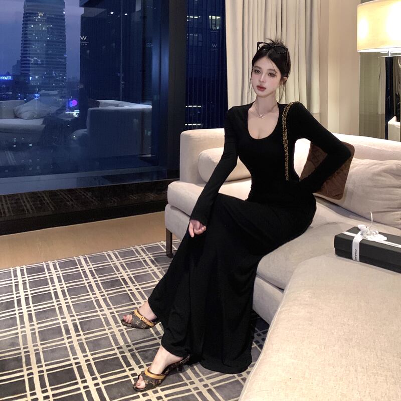 【dress】タイトロングワンピース Q7020