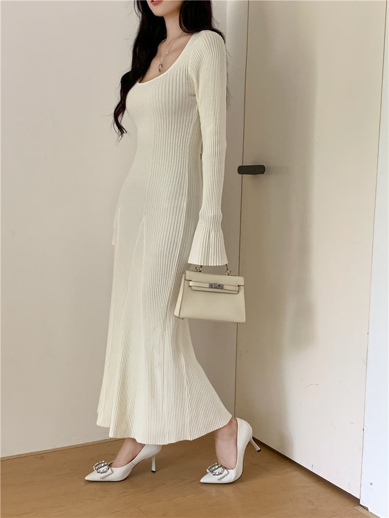 【dress】マーメイドニットワンピース　M26998