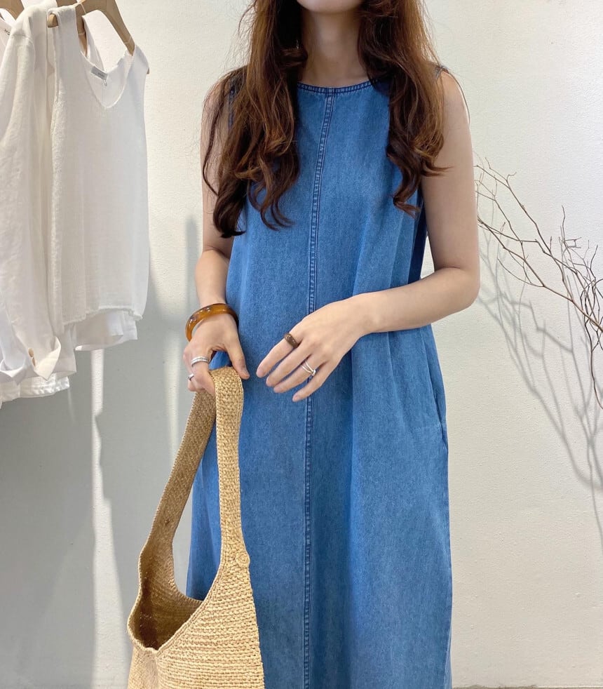 【dress】デニムベストワンピース　M23881