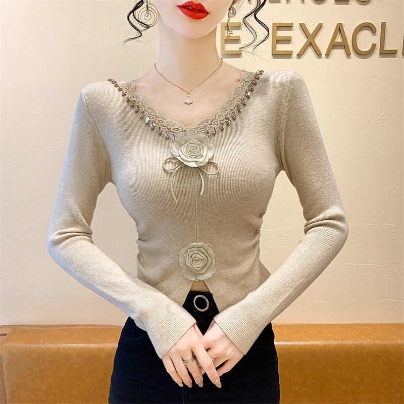 【tops】立体フラワーニットトップス　M27793