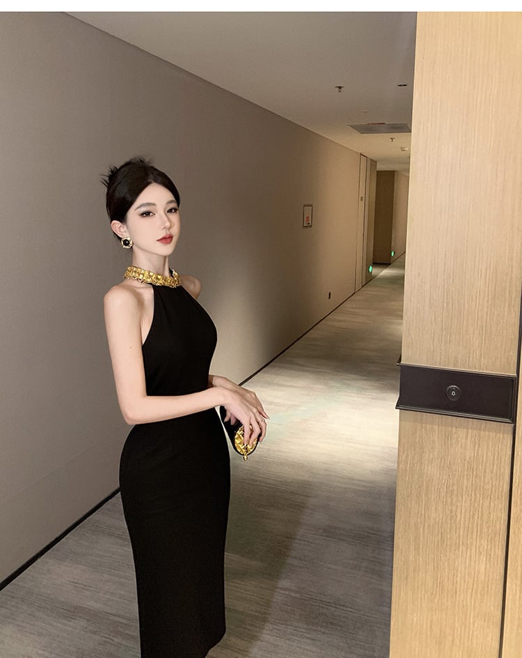 【dress】ホルターネックワンピース G20086