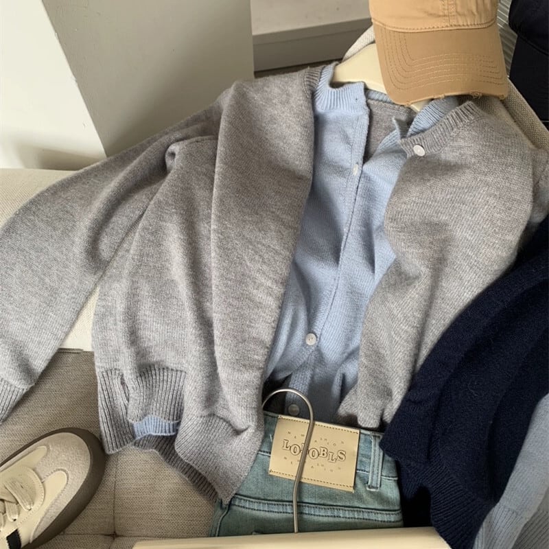 【outer】切り替えニットカーデ　M25944